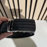 Skind bælte med glide spænde, 130cm