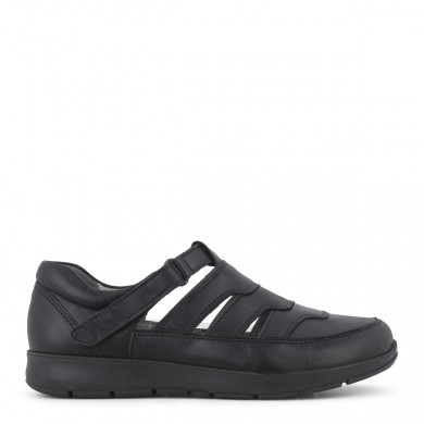 New Feet sandal sko i helt sort,med dejlig luft til fødderne.