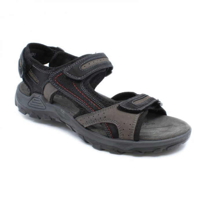 Rhode herreesandal i sort nubuck