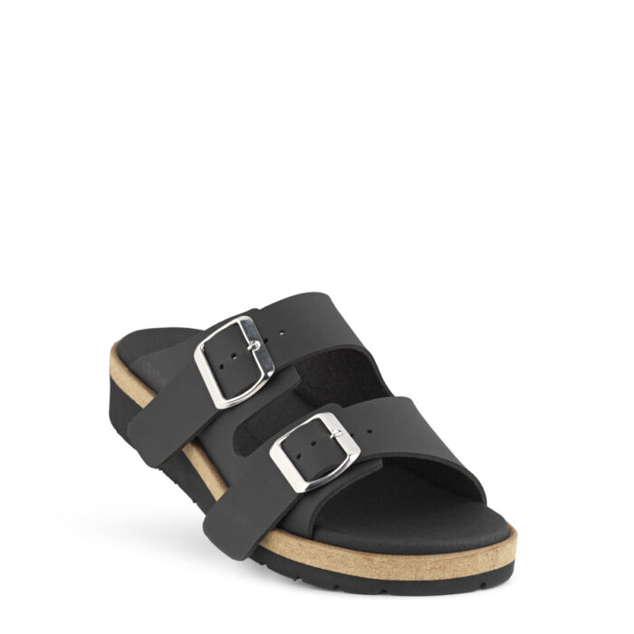 New feet slippers med sølvspænder