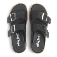 New Feet slippers i sort microfiber