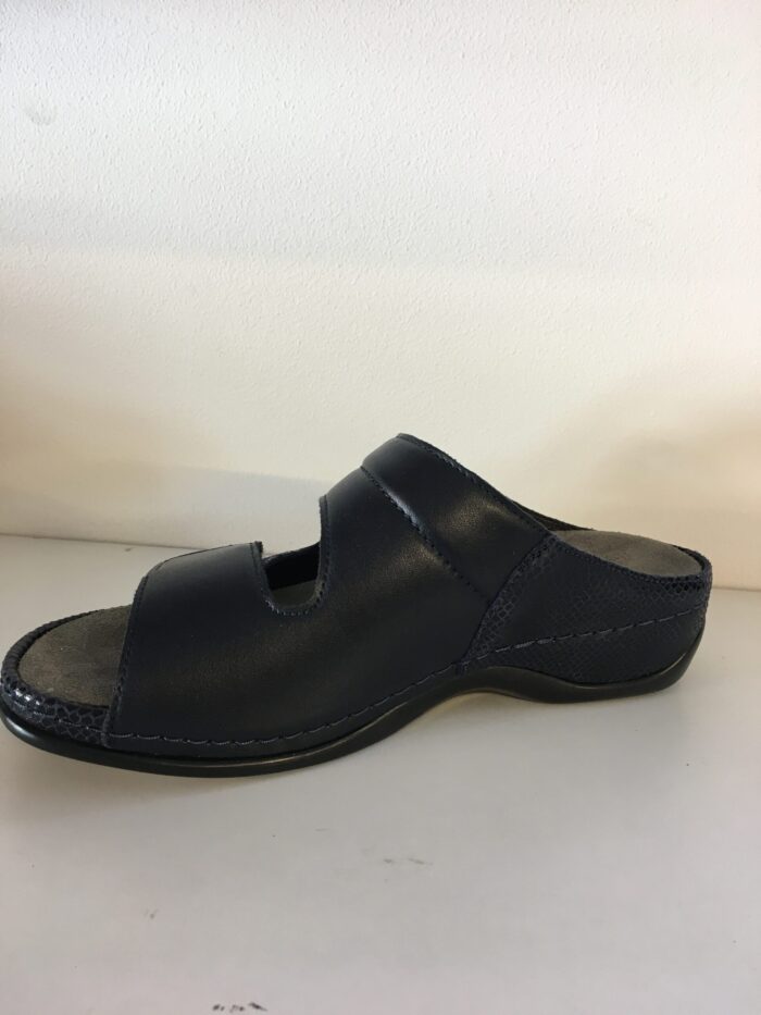 Berkemann slippers med knysteindlæg, blå skind