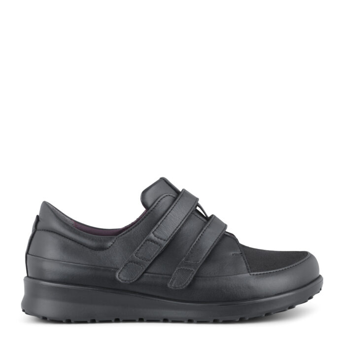 New Feet velcrosko i sort skind