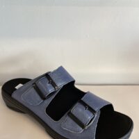 Fidelio slippers i metallic blå