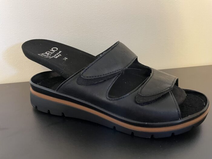 Fidelio damesandal med velcro, med udskiftelig indersål