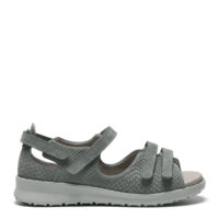 New Feet sandal med hælkappe, army farvet nubuck