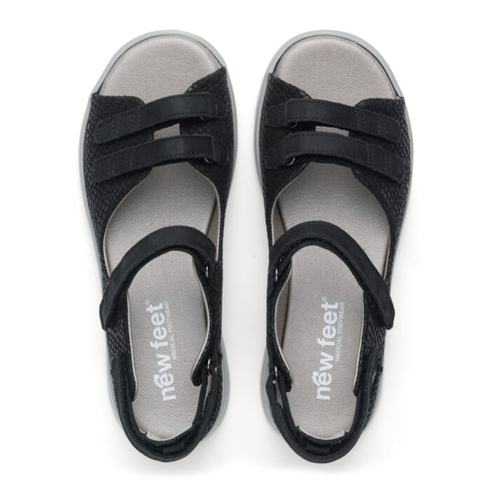 New Feet præget sort skind