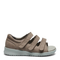 New Feet sandal med hælkappe i sand farvet nubuck