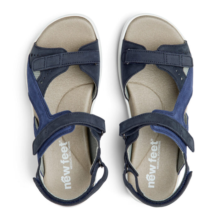 New Feet sportssandal i 2 nuancer af blå
