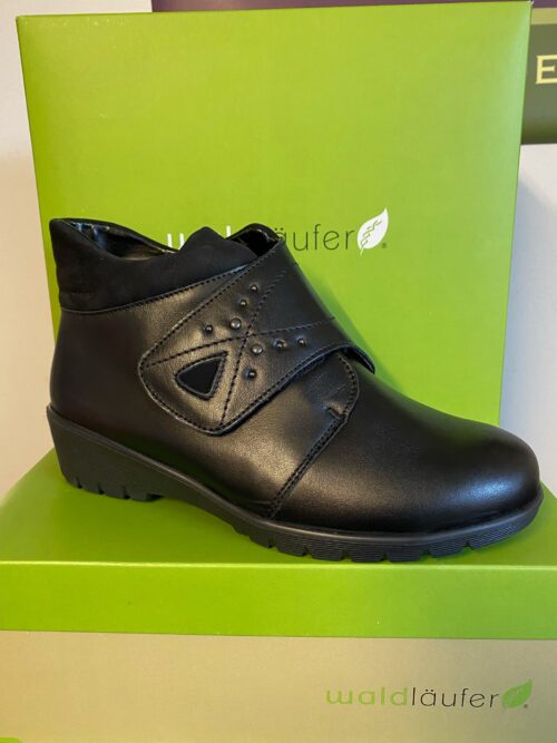 Waldläufer sort skind støvle