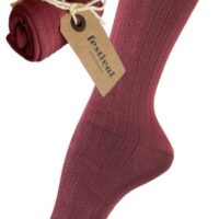 Festival bambus strømpe, winter red