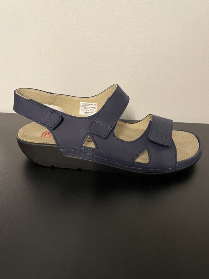Berkemann sandal i blå nubuck