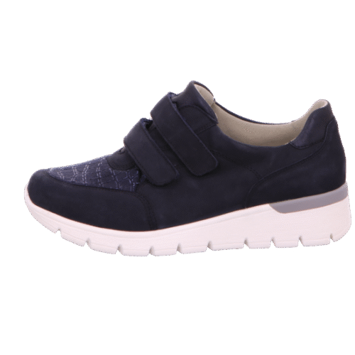 Waldläufer velcrosko i blå nubuck