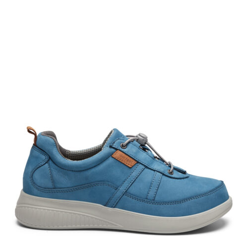 New Feet jeansblå sko med elastiksnøre