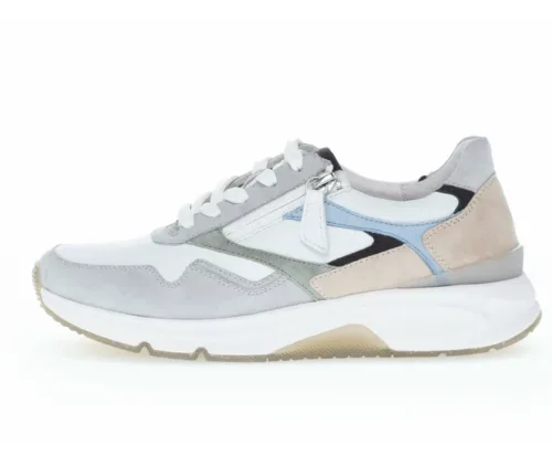 Rolling Soft sneaker i hvid med grå