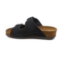 Rohde dame slippers-slenters i sort nubuck