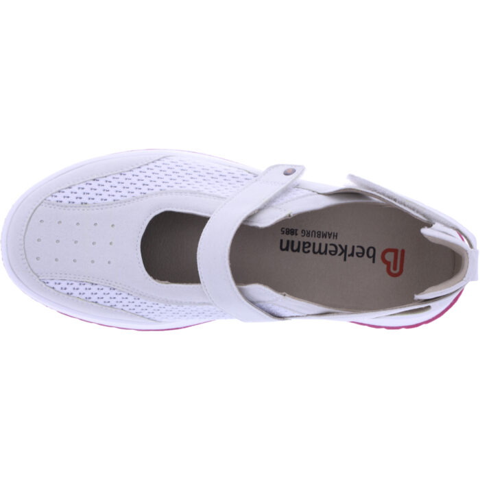 Berkemann ballarina sko i hvid og pink