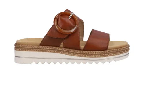 Remonte slippers i brun skind