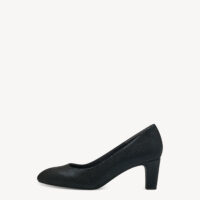Tamaris pump i sort tekstil