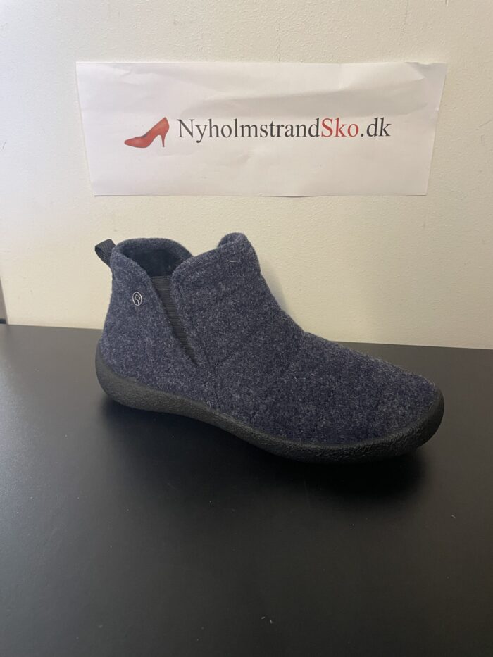 Rohde hjemmestøvle i blå filt