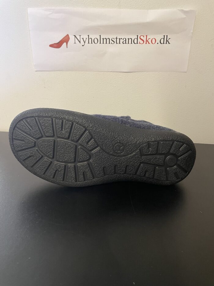 Rohde hjemmestøvle i blå filt