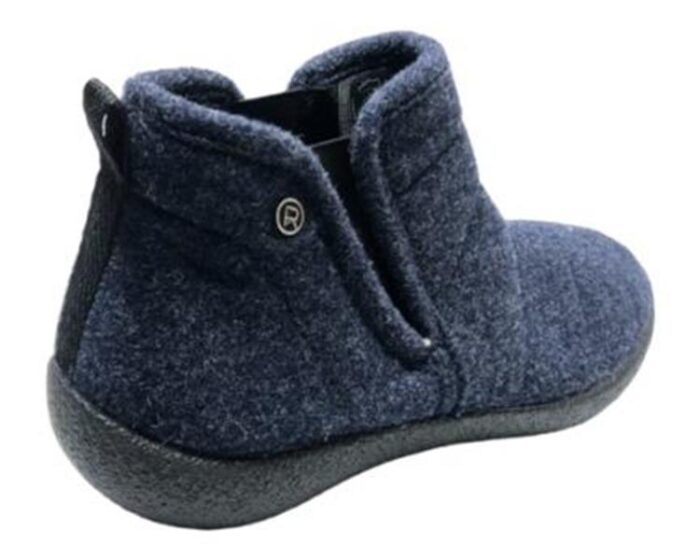 Rohde hjemmestøvle i blå uldfilt