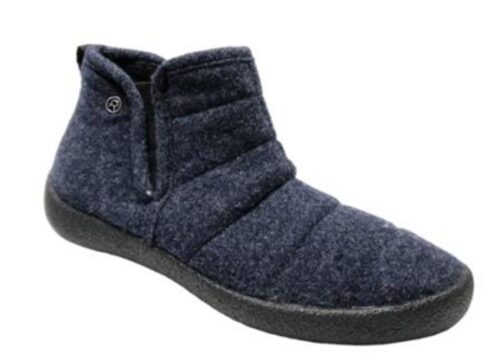 Rohde hjemmestøvle i blå uldfilt