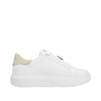 Rieker Revolution hvid sneaker med guld detaljer