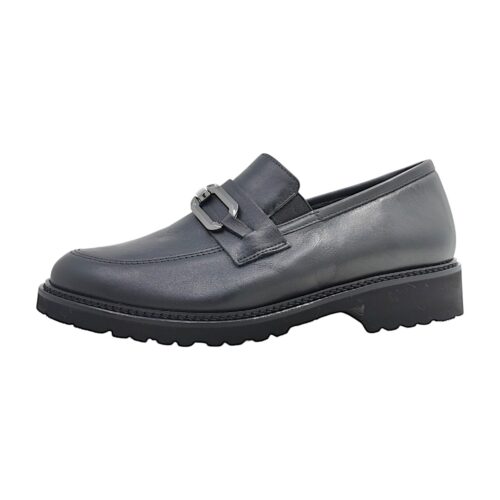 Semler loafer i sort skind