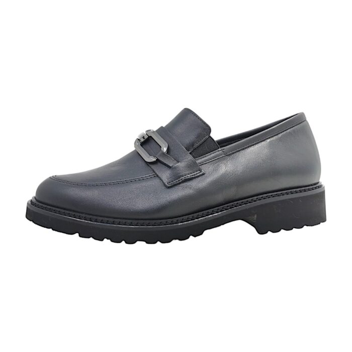 Semler loafer i sort skind