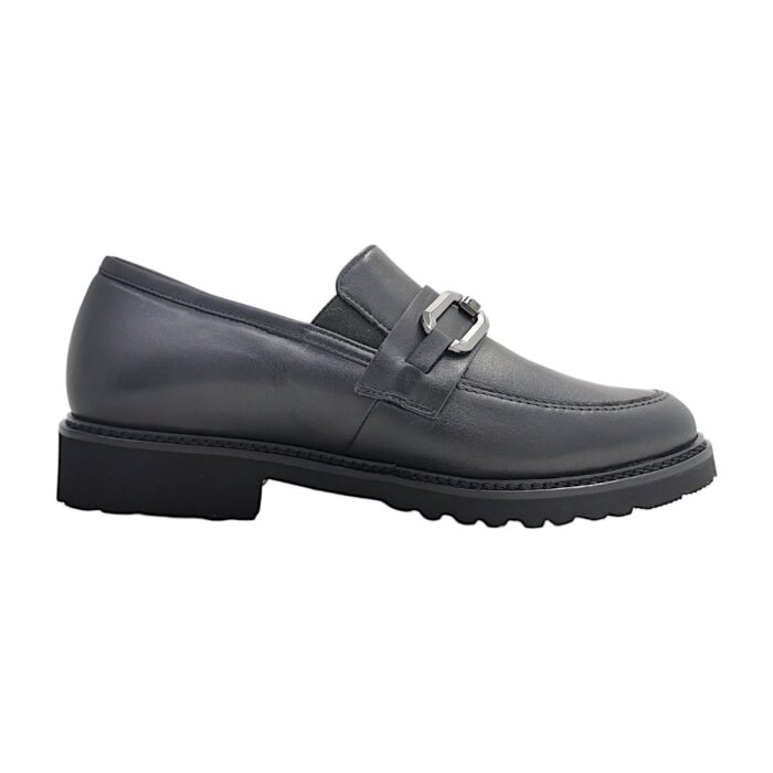 Semler loafer i sort skind