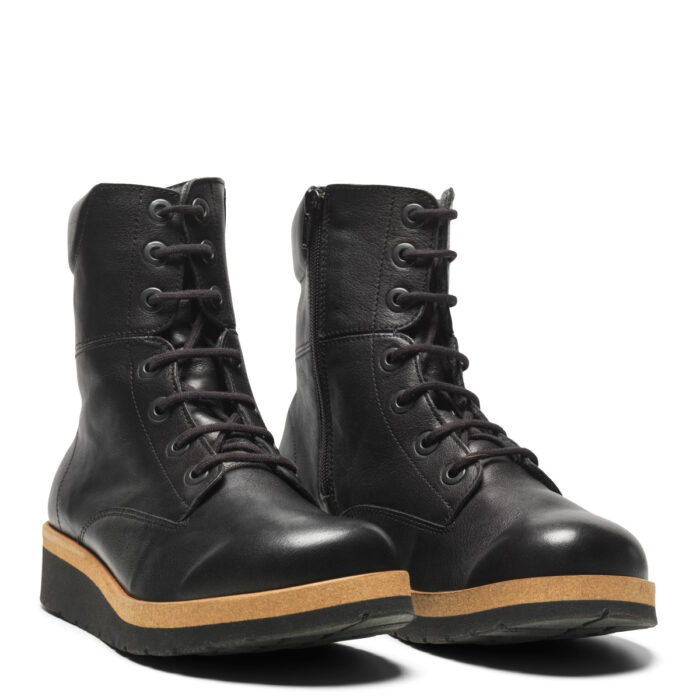 New Feet støvle i sort skind