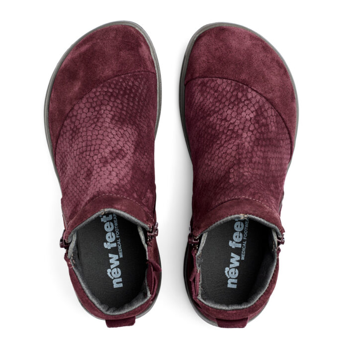 New Feet kort støvle med lynlås i siden