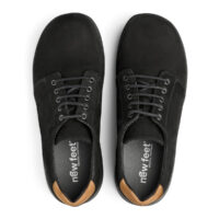 New Feet sort nubuck herresko med god bredde