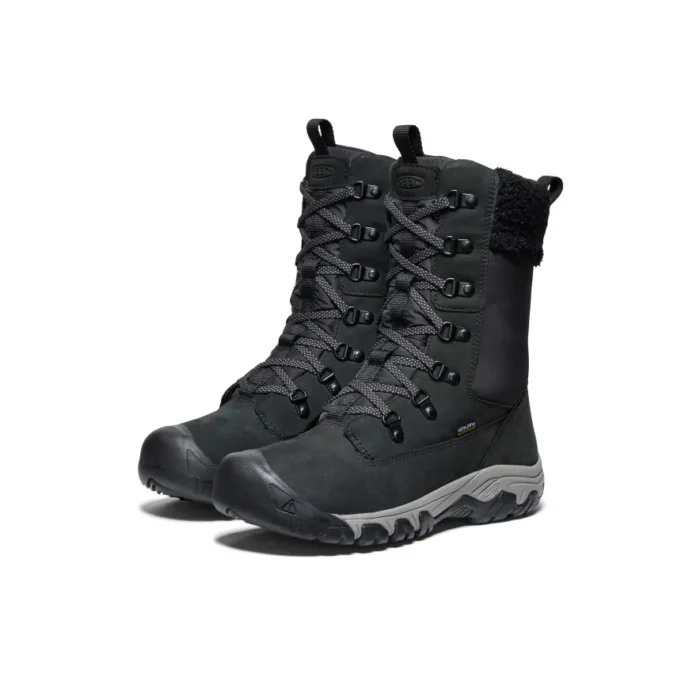 Keen dame vandrestøvle i sort nubuck og nylon.
