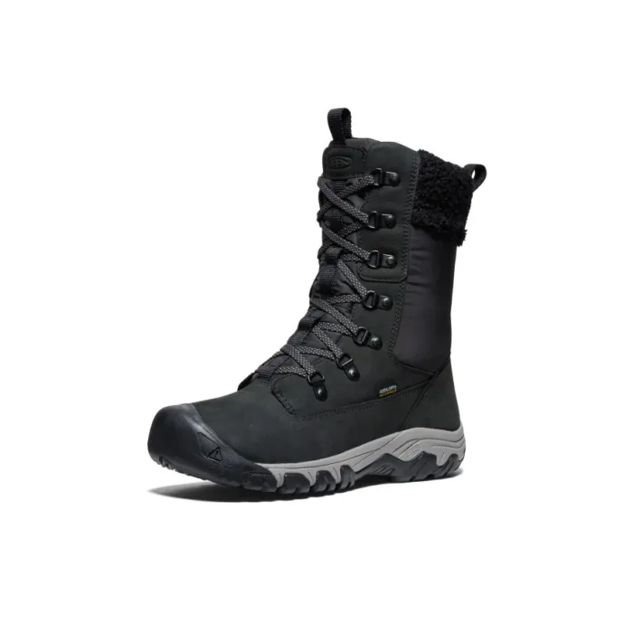 Keen dame vandrestøvle i sort nubuck og nylon.