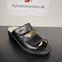 Fidelio sundheds sandal i sort skind