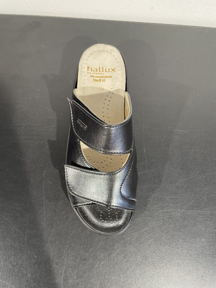 Fidelio sundheds sandal i sort skind