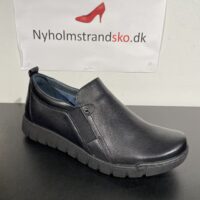 Relaxshoe sort skind, hyttesko dame