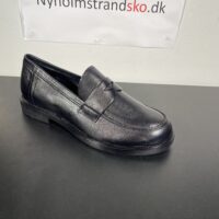 Relaxshoe damesko, sort skind loafer