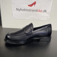 Relaxshoe damesko, sort skind loafer