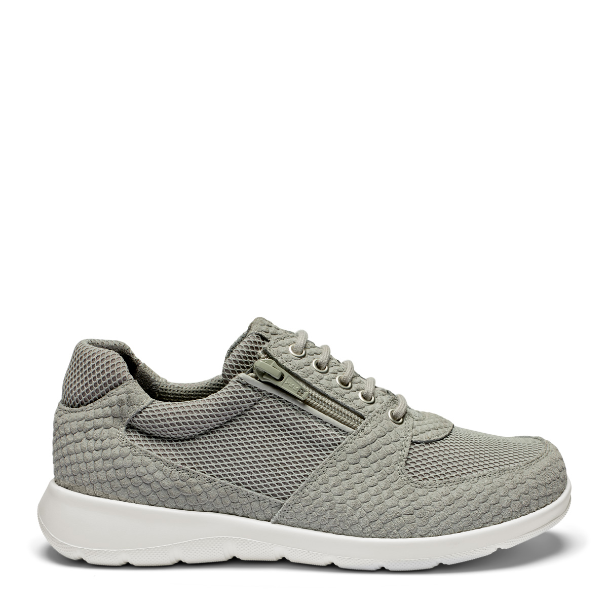New Feet grå sneaker med lynlås og snøre