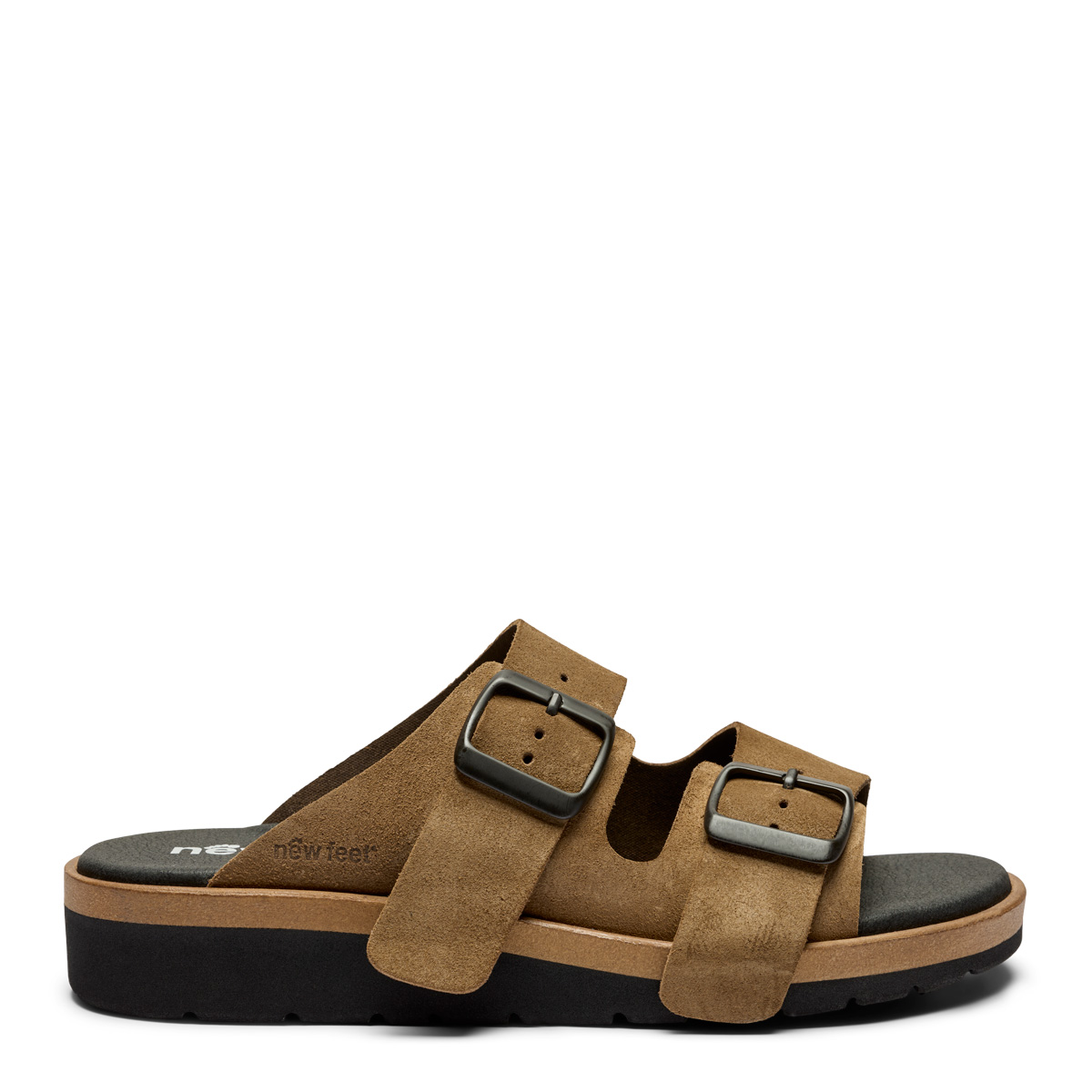 New Feet slippers i cognac farvet ruskind