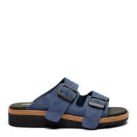 New Feet slippers i blå ruskind