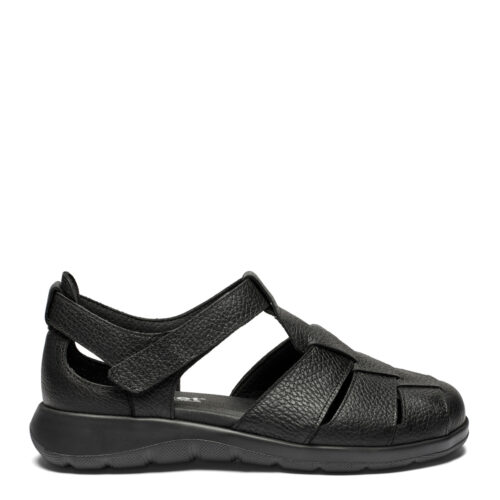 New Feet helt sort sandal sko