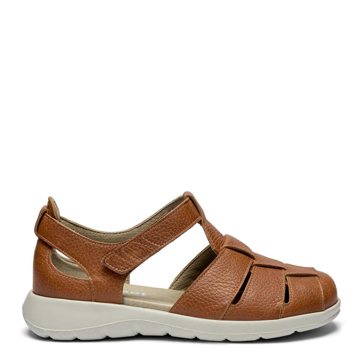 New Feet sandal sko i brun på lys sål, læst S