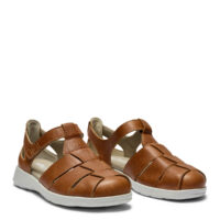 New Feet sandal sko i brun på lys sål, læst S