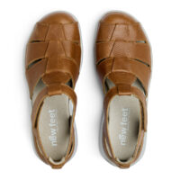New Feet sandal sko i brun på lys sål, læst S