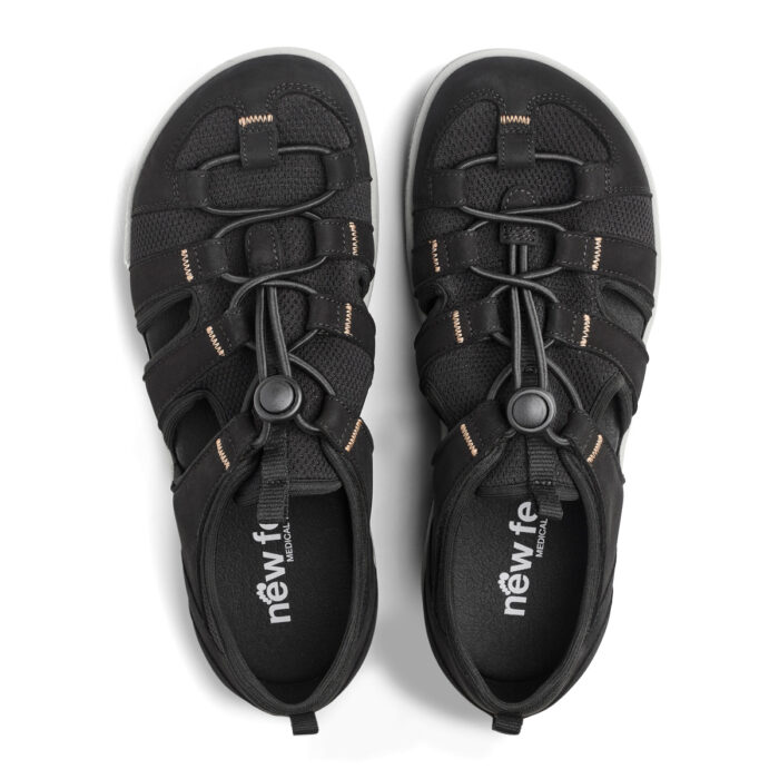 New Feet trave sandal sko i sort