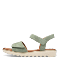 Jana Soft Line sandal i støvet grøn